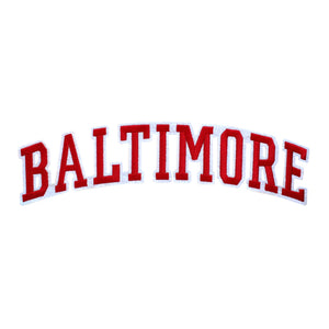 Varsity City Name Baltimore in Multicolor Embroidery Patch