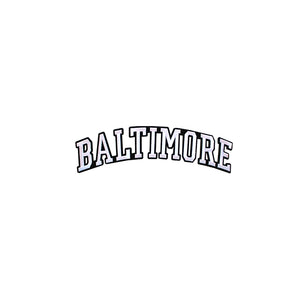 Varsity City Name Baltimore in Multicolor Embroidery Patch