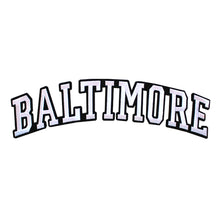 Load image into Gallery viewer, Varsity City Name Baltimore in Multicolor Embroidery Patch
