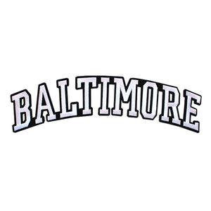 Varsity City Name Baltimore in Multicolor Embroidery Patch