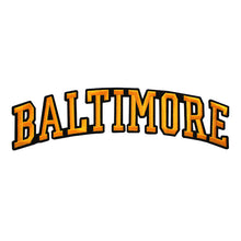 Load image into Gallery viewer, Varsity City Name Baltimore in Multicolor Embroidery Patch
