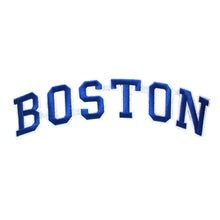 Load image into Gallery viewer, Varsity City Name Boston in Multicolor Embroidery Patch
