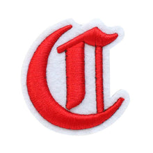 Load image into Gallery viewer, 3D Old English Roman Font Alphabets A To Z Size 3 Inches Red Embroidery Patch
