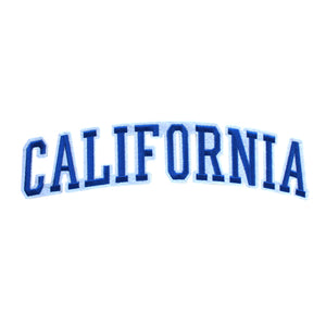 Varsity State Name California in Multicolor Embroidery Patch