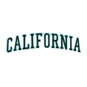 Varsity State Name California in Multicolor Embroidery Patch