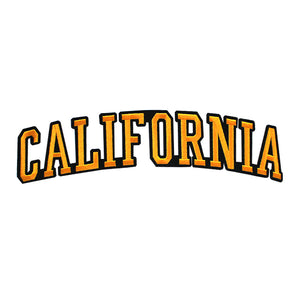 Varsity State Name California in Multicolor Embroidery Patch