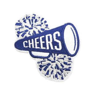 Cheers Cheerleader Pom Poms Megaphone Embroidery Patch