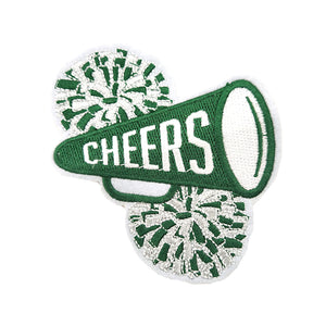 Cheers Cheerleader Pom Poms Megaphone Embroidery Patch