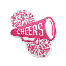 Load image into Gallery viewer, Cheers Cheerleader Pom Poms Megaphone Embroidery Patch
