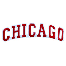 Load image into Gallery viewer, Varsity City Name Chicago in Multicolor Embroidery Patch
