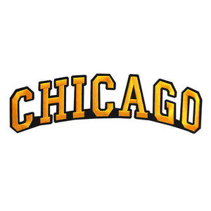 Varsity City Name Chicago in Multicolor Embroidery Patch