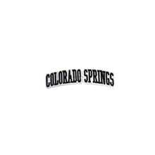 Load image into Gallery viewer, Varsity City Name Colorado Springs in Multicolor Embroidery Patch
