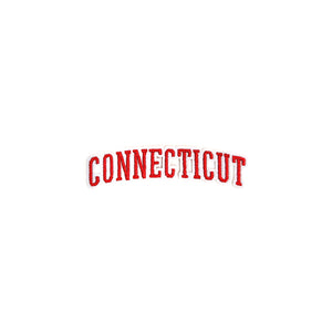 Varsity State Name Connecticut in Multicolor Embroidery Patch