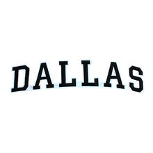 Load image into Gallery viewer, Varsity City Name Dallas in Multicolor Embroidery Patch
