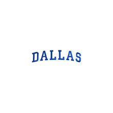 Load image into Gallery viewer, Varsity City Name Dallas in Multicolor Embroidery Patch
