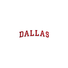 Load image into Gallery viewer, Varsity City Name Dallas in Multicolor Embroidery Patch
