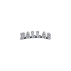 Varsity City Name Dallas in Multicolor Embroidery Patch