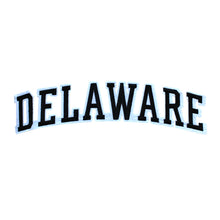 Load image into Gallery viewer, Varsity State Name Delaware in Multicolor Embroidery Patch
