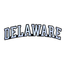 Load image into Gallery viewer, Varsity State Name Delaware in Multicolor Embroidery Patch
