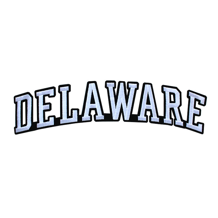 Varsity State Name Delaware in Multicolor Embroidery Patch