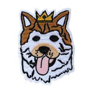 Pembroke Welsh Royal Corgi Dog Puppy Face Embroidery Patch