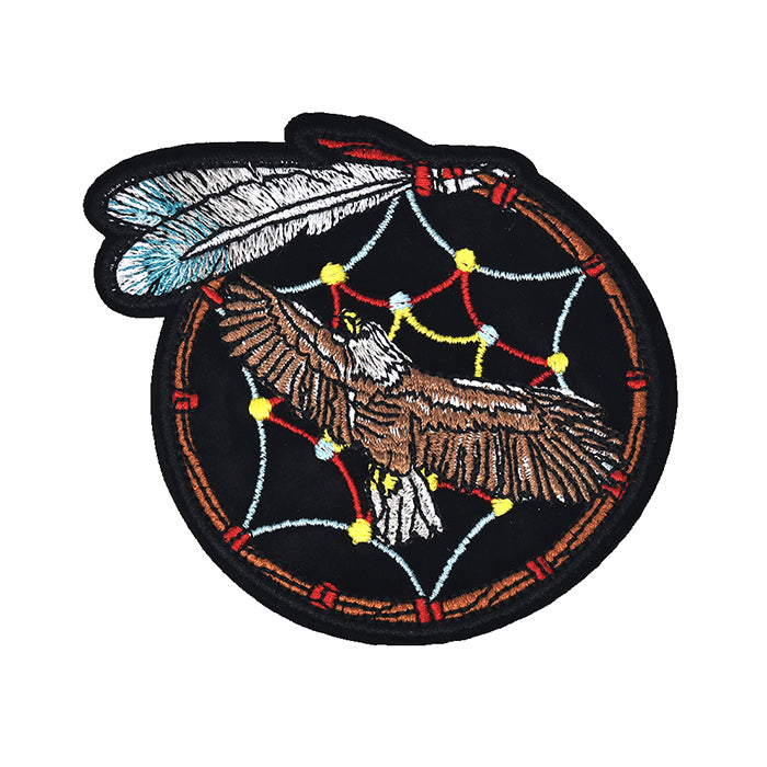 Eagle Feather Net Embroidery Patch