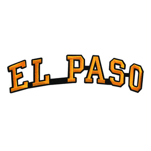 Varsity City Name El Paso in Multicolor Embroidery Patch