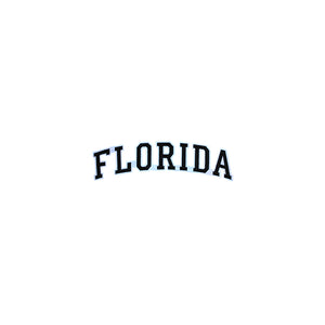 Varsity State Name Florida in Multicolor Embroidery Patch