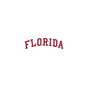 Varsity State Name Florida in Multicolor Embroidery Patch