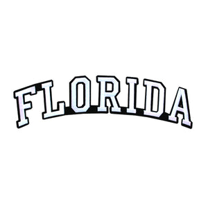 Varsity State Name Florida in Multicolor Embroidery Patch