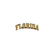 Load image into Gallery viewer, Varsity State Name Florida in Multicolor Embroidery Patch
