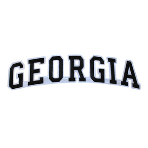 Varsity State Name Georgia in Multicolor Embroidery Patch