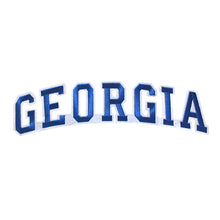 Load image into Gallery viewer, Varsity State Name Georgia in Multicolor Embroidery Patch
