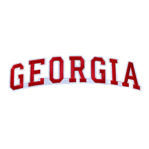 Varsity State Name Georgia in Multicolor Embroidery Patch