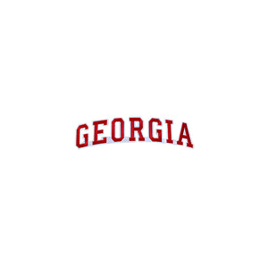 Varsity State Name Georgia in Multicolor Embroidery Patch