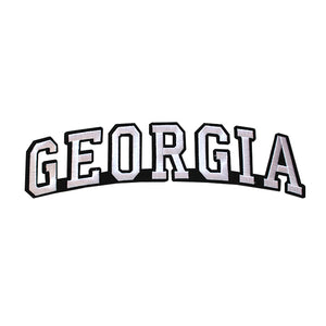 Varsity State Name Georgia in Multicolor Embroidery Patch