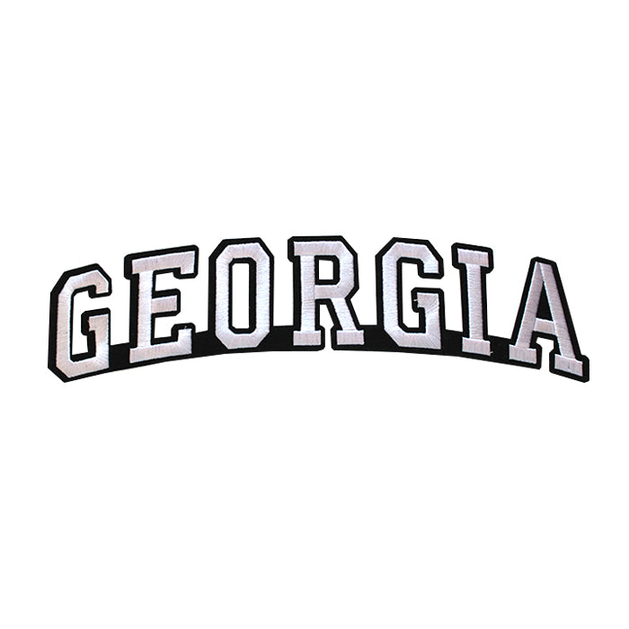 Varsity State Name Georgia in Multicolor Embroidery Patch