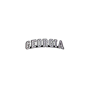 Varsity State Name Georgia in Multicolor Embroidery Patch