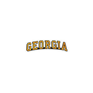 Varsity State Name Georgia in Multicolor Embroidery Patch