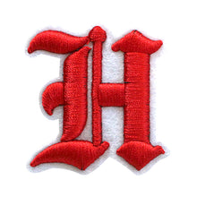 Load image into Gallery viewer, 3D Old English Roman Font Alphabets A To Z Size 2 Inches Red Embroidery Patch
