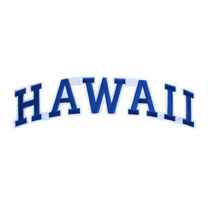 Varsity State Name Hawaii in Multicolor Embroidery Patch