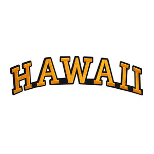 Varsity State Name Hawaii in Multicolor Embroidery Patch