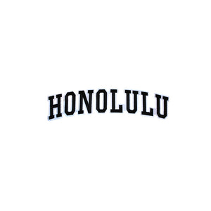 Varsity City Name Honolulu in Multicolor Embroidery Patch