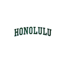 Load image into Gallery viewer, Varsity City Name Honolulu in Multicolor Embroidery Patch
