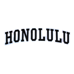 Varsity City Name Honolulu in Multicolor Embroidery Patch