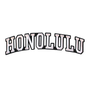 Varsity City Name Honolulu in Multicolor Embroidery Patch