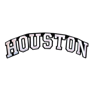 Varsity State Name Houston in Multicolor Embroidery Patch