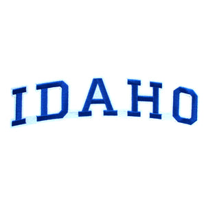 Varsity State Name Idaho in Multicolor Embroidery Patch