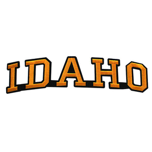 Varsity State Name Idaho in Multicolor Embroidery Patch