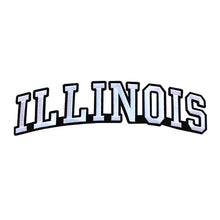 Load image into Gallery viewer, Varsity State Name Illinois in Multicolor Embroidery Patch
